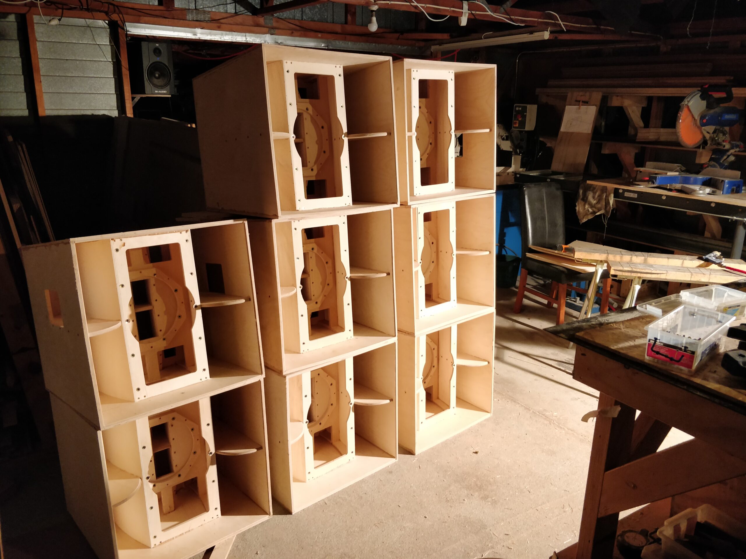 DR250's stacked up, minus the tweeter array's