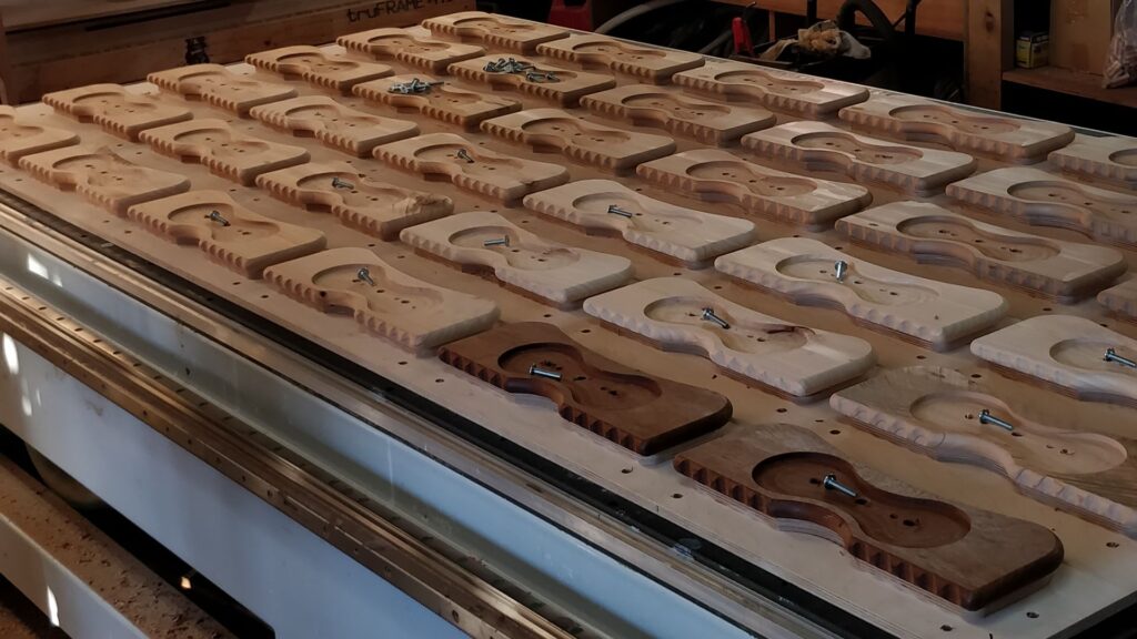 Completed machining or the MyOm base boards