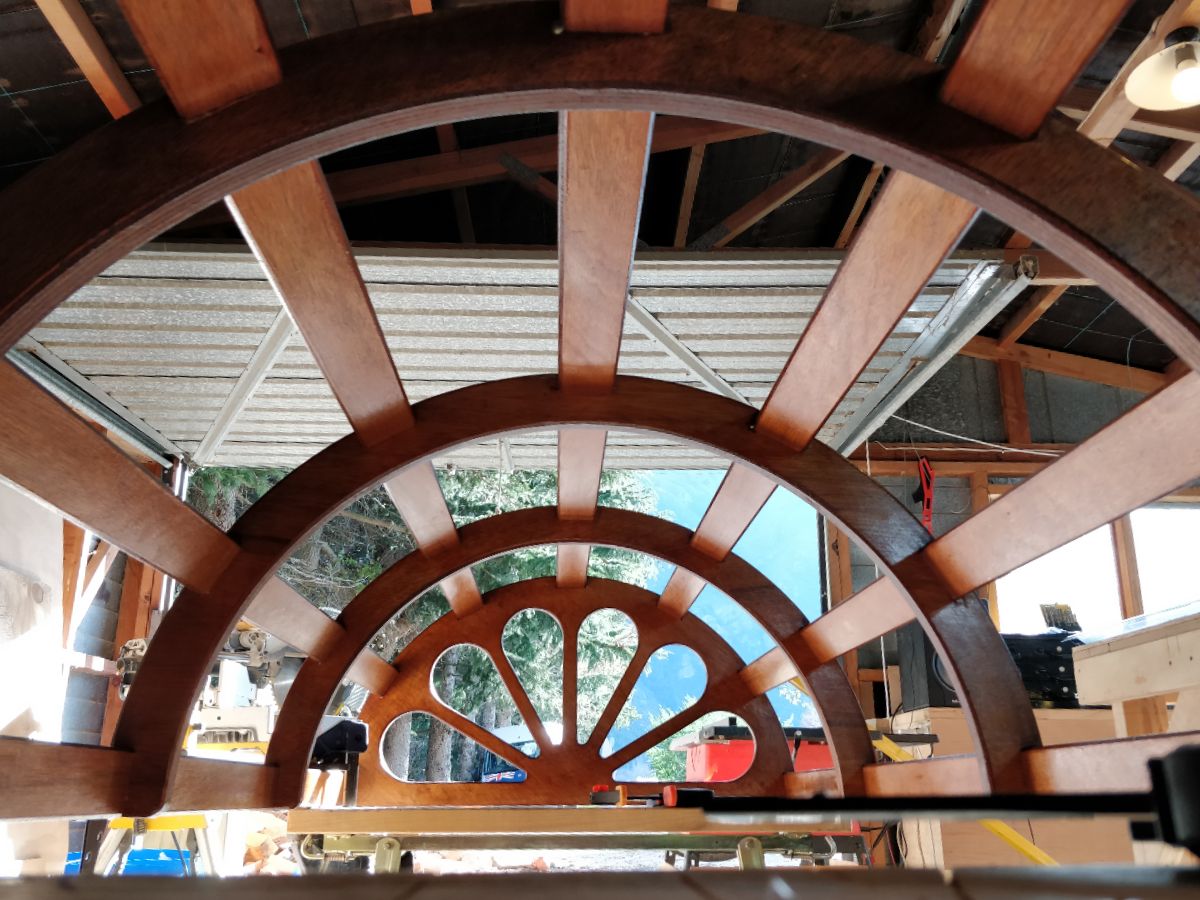 Looking through the planter box lid frame at the light at the end of the tunnel